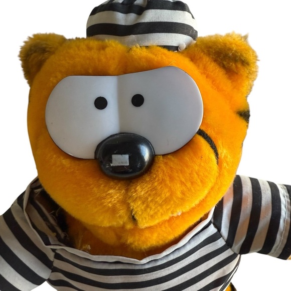 Heathcliff Plush Ace Novelty 1988 Mcnaught Syndicate Korea 10” Jailer Railroad - Picture 2 of 11